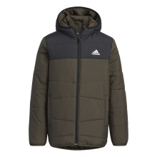 adidas Winter Insulation Jacket Padded Dark Olive Green Kids